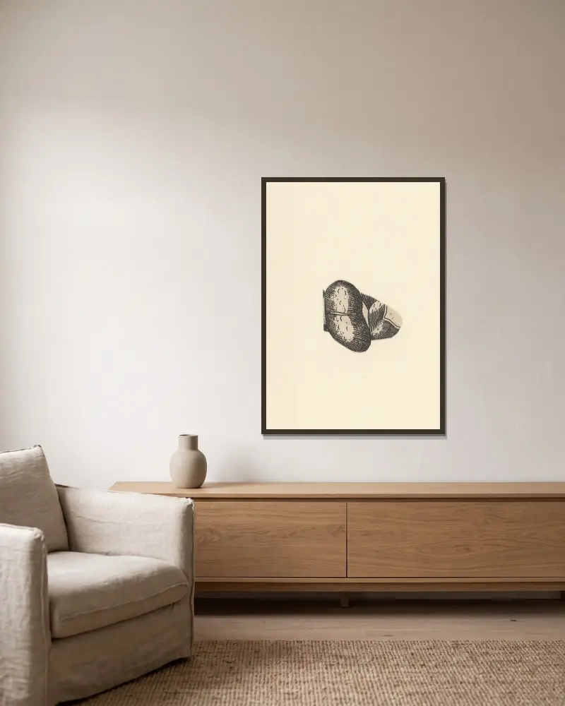 Niere – Nr. 2 von Lucas Kilian gerahmt an einer Wand