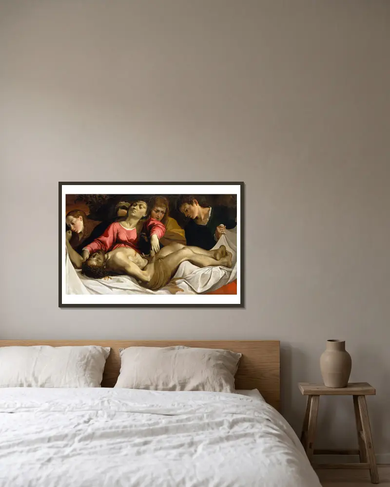 Oplakávání, Ludovico Carracci v rámu na stěně