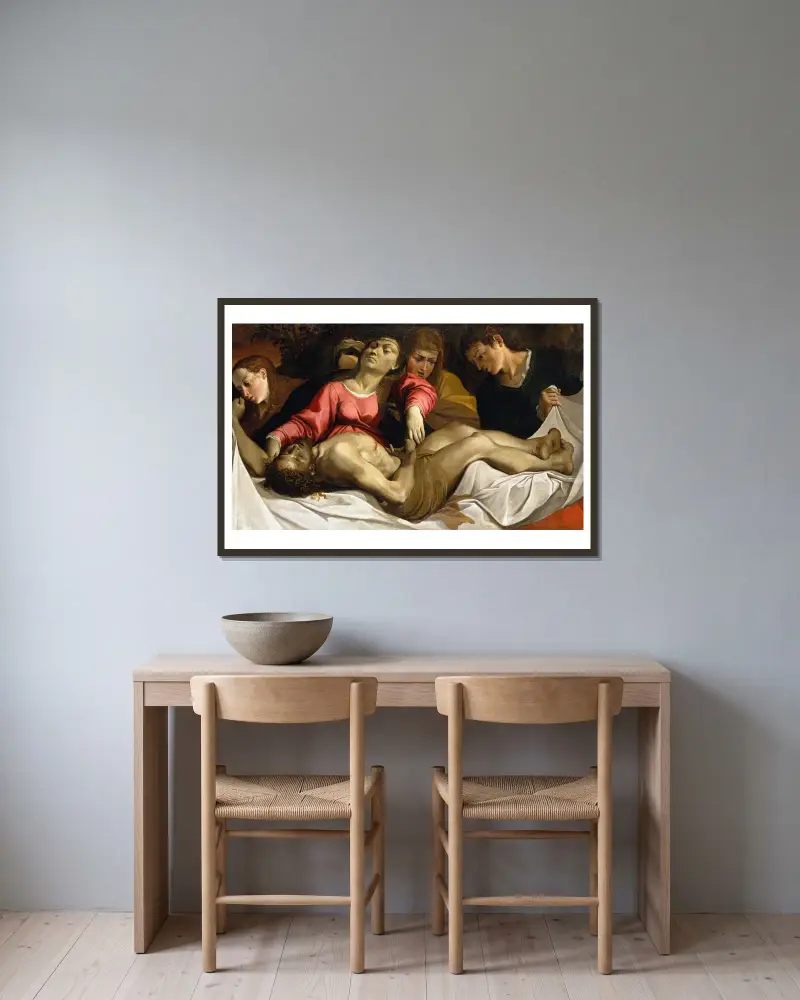 Oplakávání, Ludovico Carracci v rámu na stěně