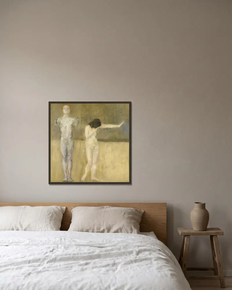 Adam und Eva von Ludvig Karsten gerahmt an einer Wand