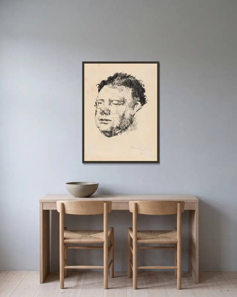 Erik Strøyberg von Ludvig Karsten gerahmt an einer Wand