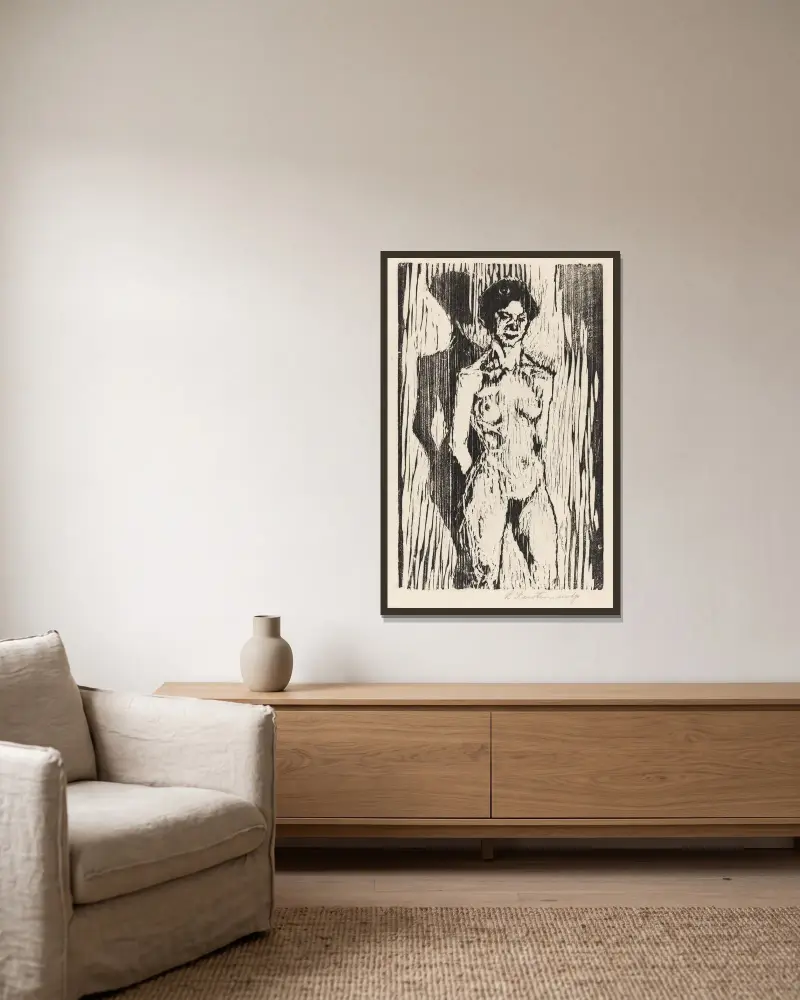 Akt von Ludvig Karsten gerahmt an einer Wand