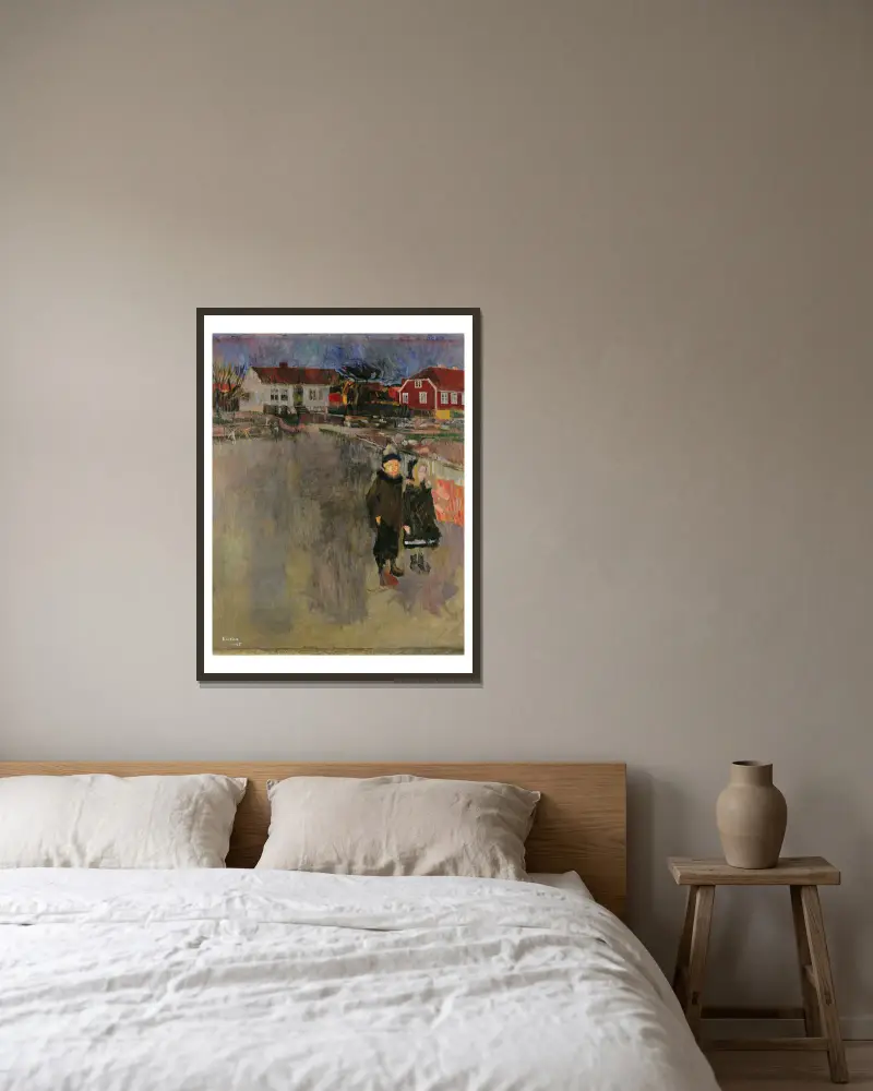 Jarní večer v Ule, Ludvig Karsten v rámu na stěně