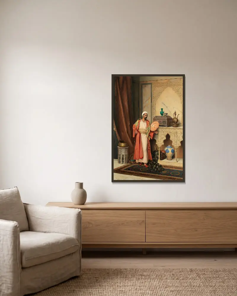 Der Kenner von Ludwig Deutsch gerahmt an einer Wand