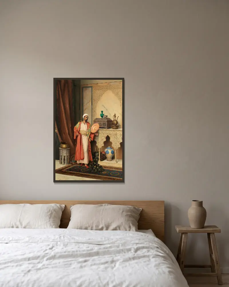 Der Kenner von Ludwig Deutsch gerahmt an einer Wand