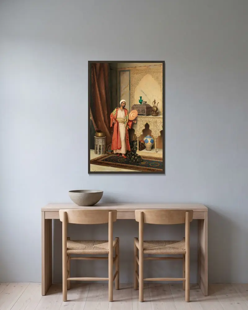 Der Kenner von Ludwig Deutsch gerahmt an einer Wand