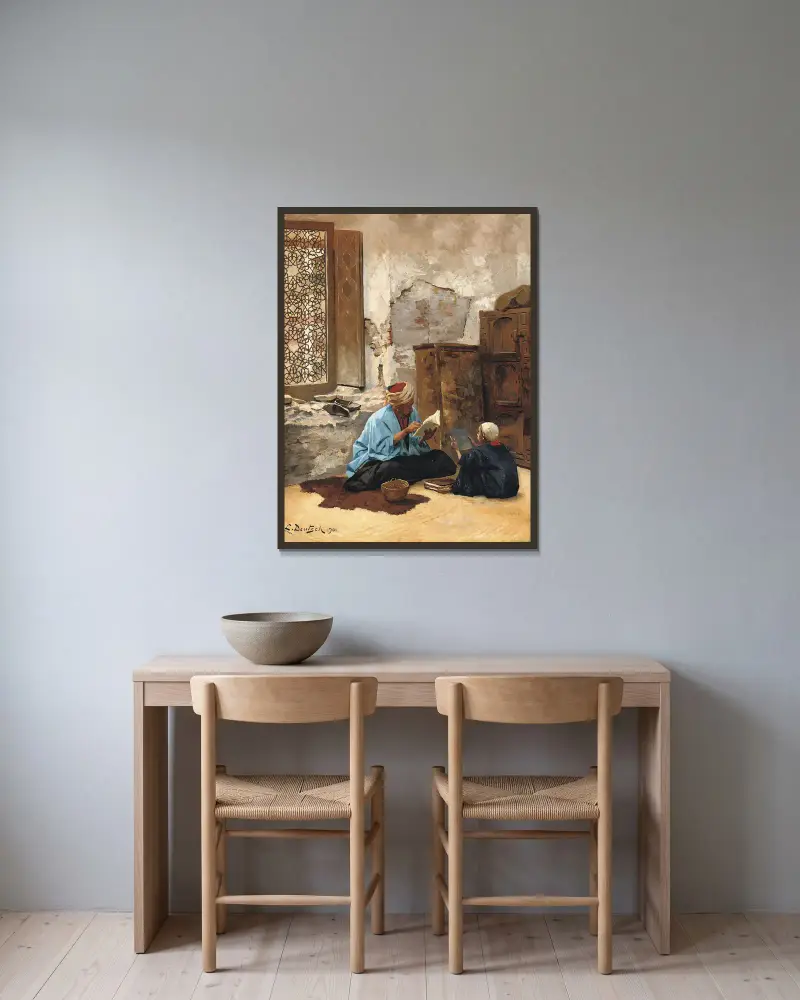 Lekce, Ludwig Deutsch v rámu na stěně