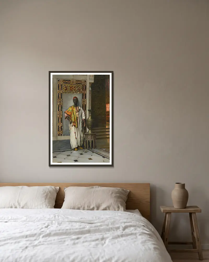 Die Wache von Ludwig Deutsch gerahmt an einer Wand