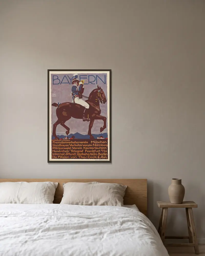 Bayern von Ludwig Hohlwein gerahmt an einer Wand