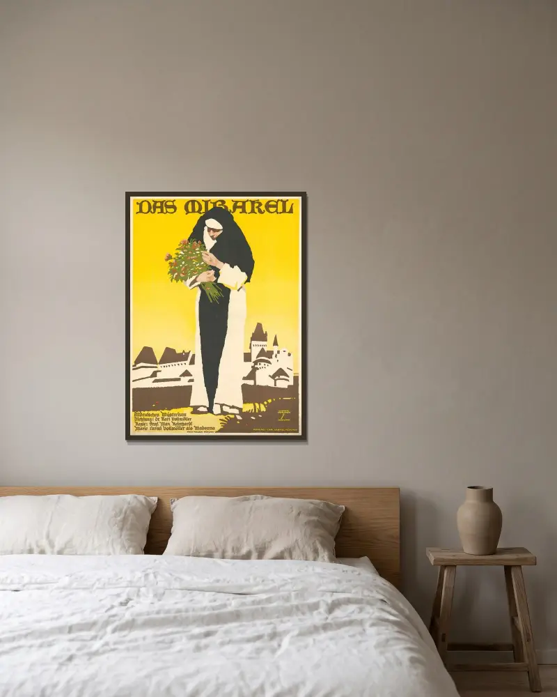 Das Mirakel von Ludwig Hohlwein gerahmt an einer Wand