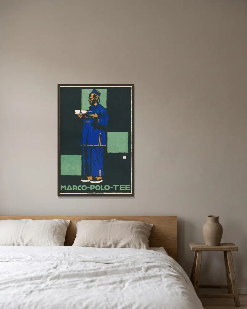 Marco-Polo-Tee von Ludwig Hohlwein gerahmt an einer Wand