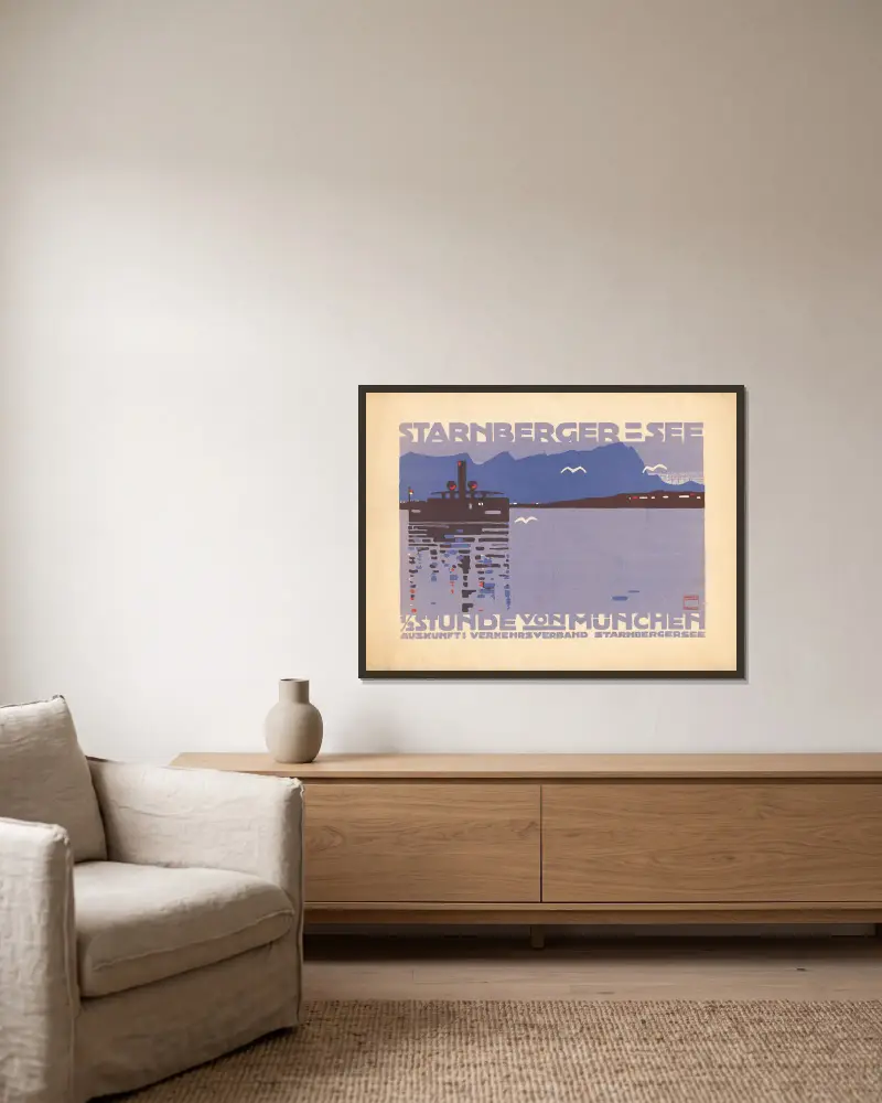 Starnberger See, Ludwig Hohlwein w ramie na ścianie