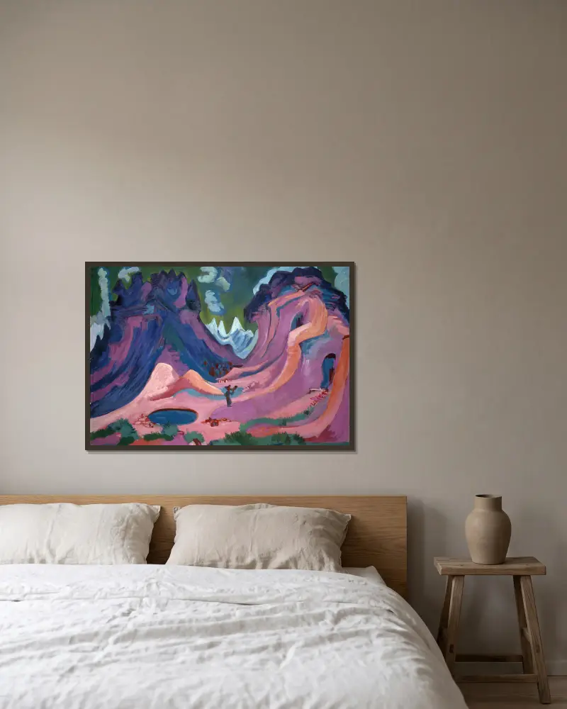 Amselfluh von Ernst Ludwig Kirchner gerahmt an einer Wand