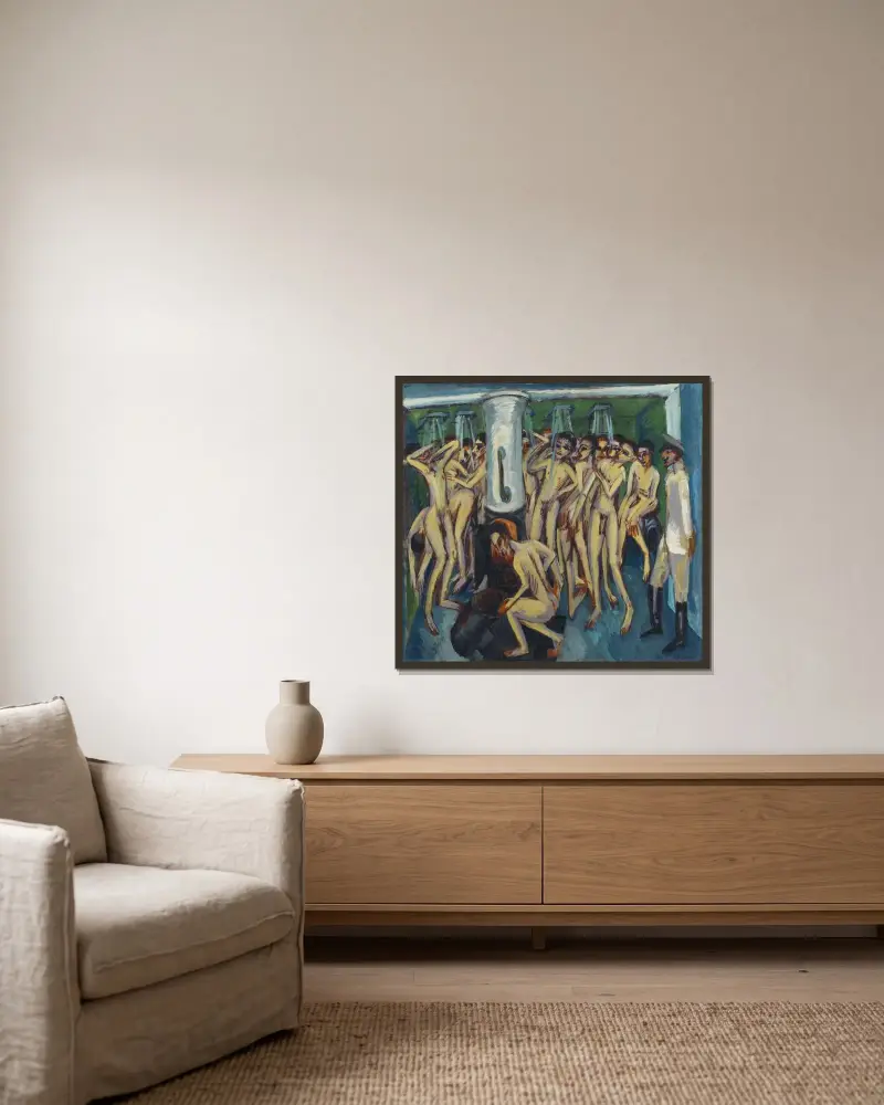 Dělostřelci, Ernst Ludwig Kirchner v rámu na stěně