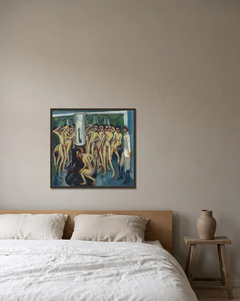 Dělostřelci, Ernst Ludwig Kirchner v rámu na stěně