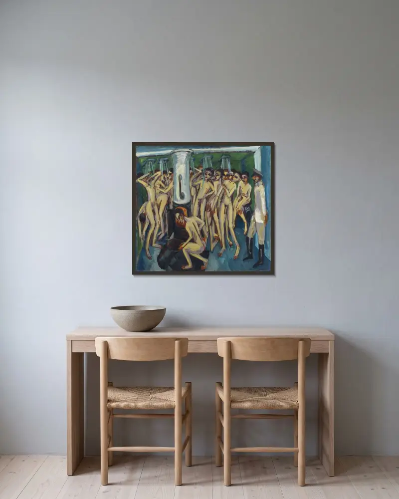 Dělostřelci, Ernst Ludwig Kirchner v rámu na stěně