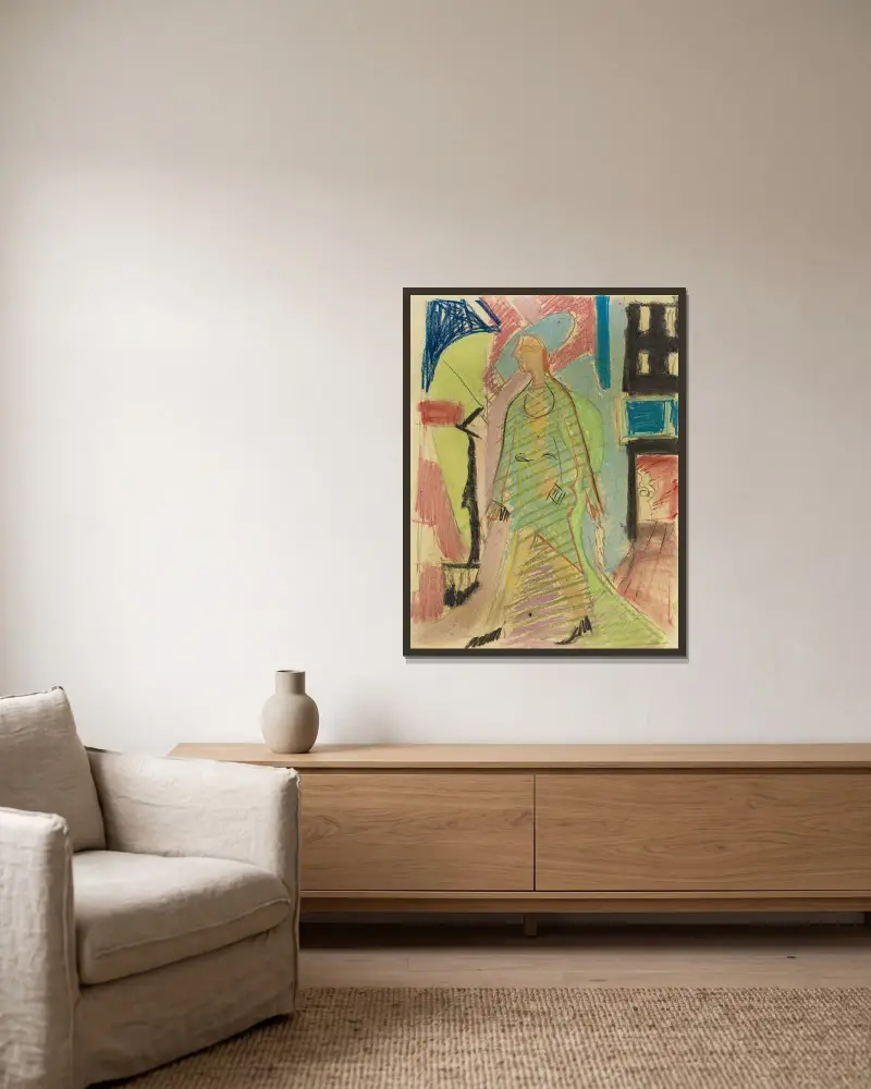 Setkání, Ernst Ludwig Kirchner v rámu na stěně