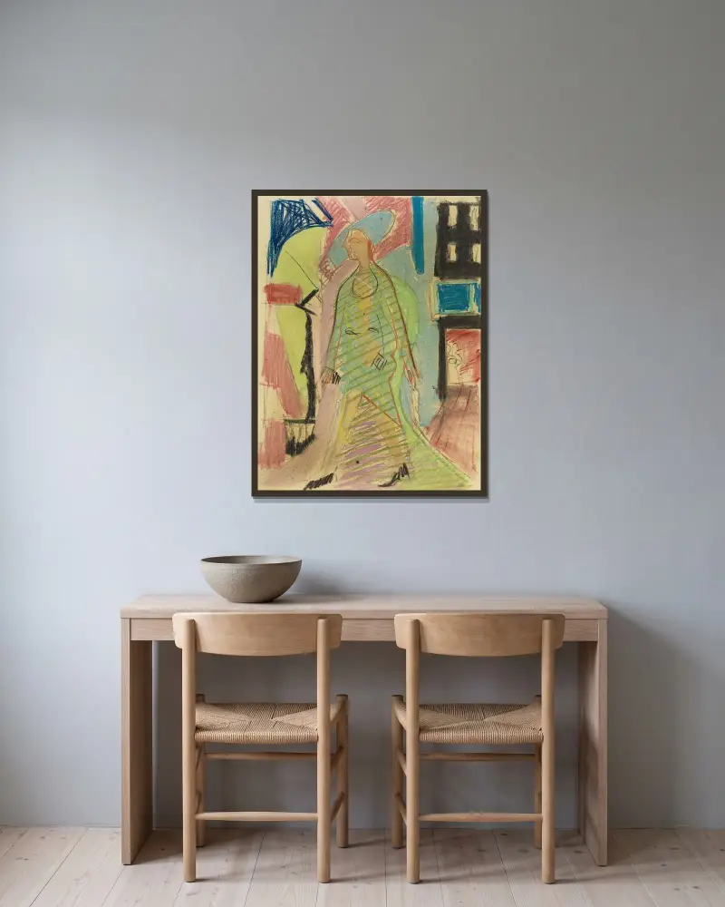 Setkání, Ernst Ludwig Kirchner v rámu na stěně