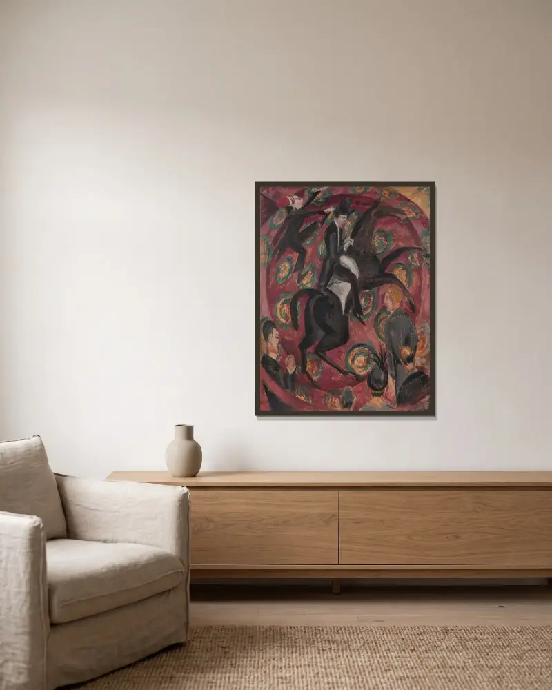 Cirkusová jezdkyně, Ernst Ludwig Kirchner v rámu na stěně