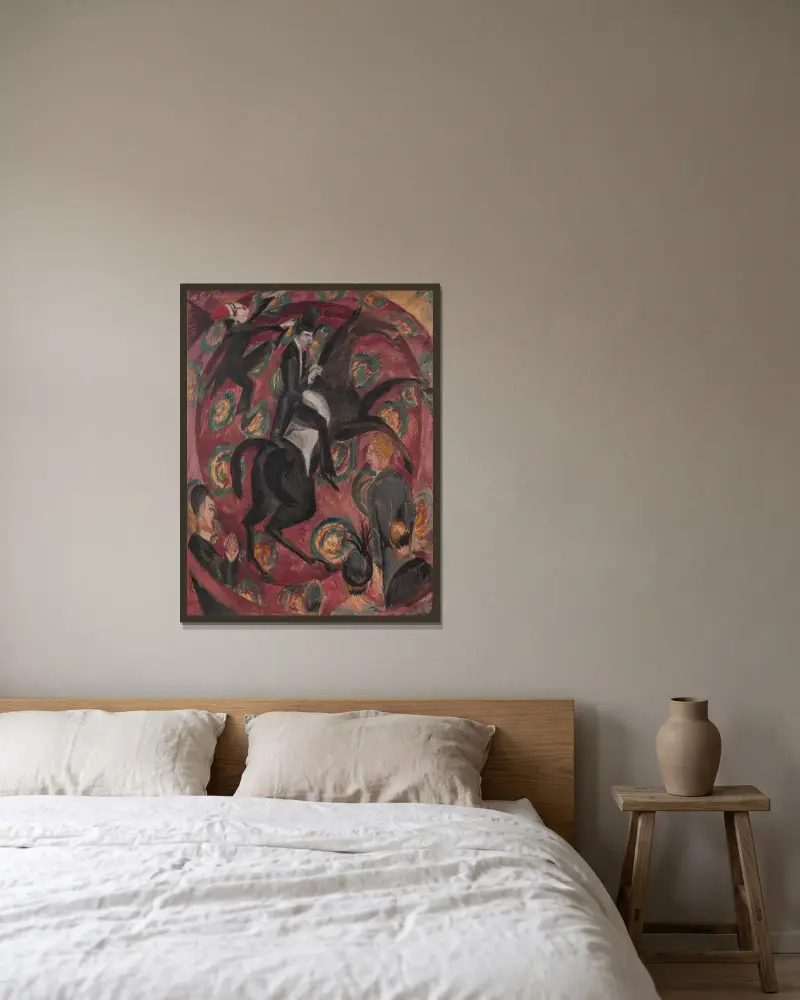 Cirkusová jezdkyně, Ernst Ludwig Kirchner v rámu na stěně