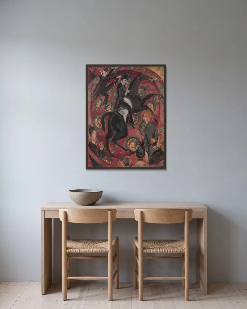 Cirkusová jezdkyně, Ernst Ludwig Kirchner v rámu na stěně