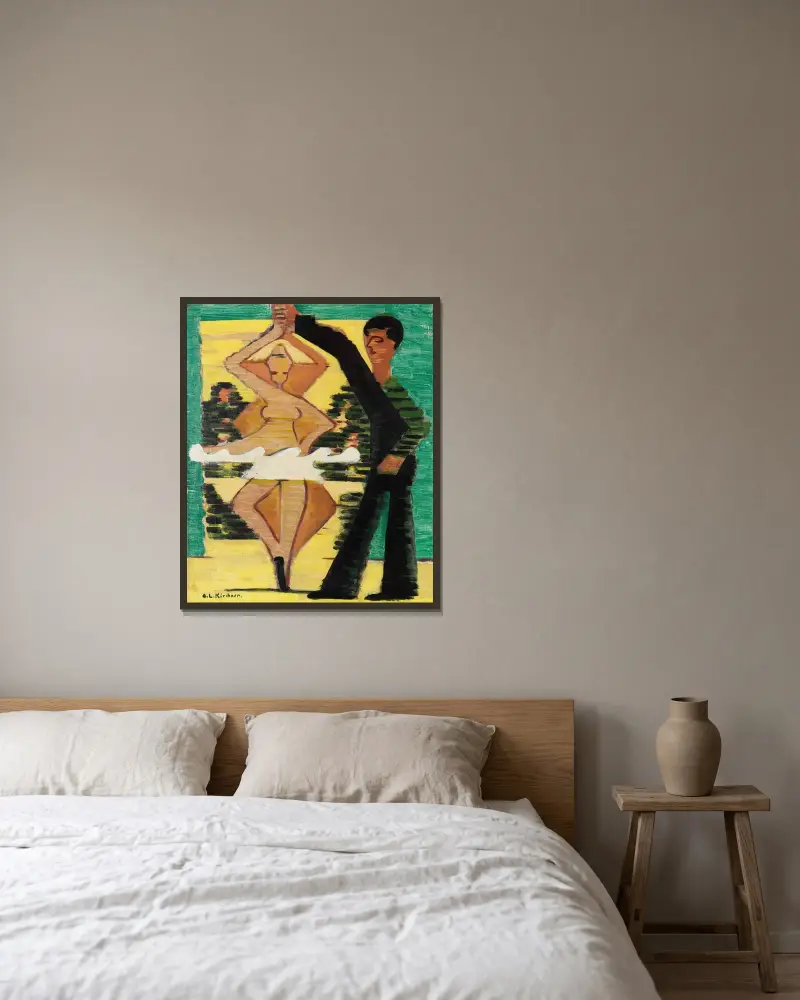 Wirująca tancerka, Ernst Ludwig Kirchner w ramie na ścianie