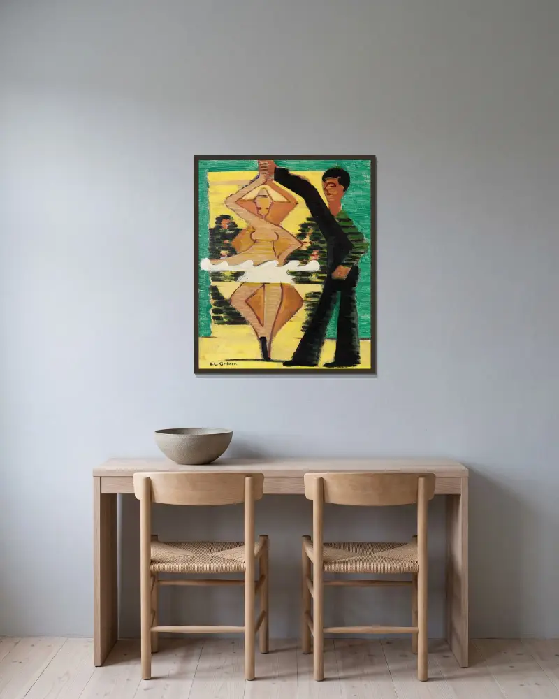 Wirująca tancerka, Ernst Ludwig Kirchner w ramie na ścianie