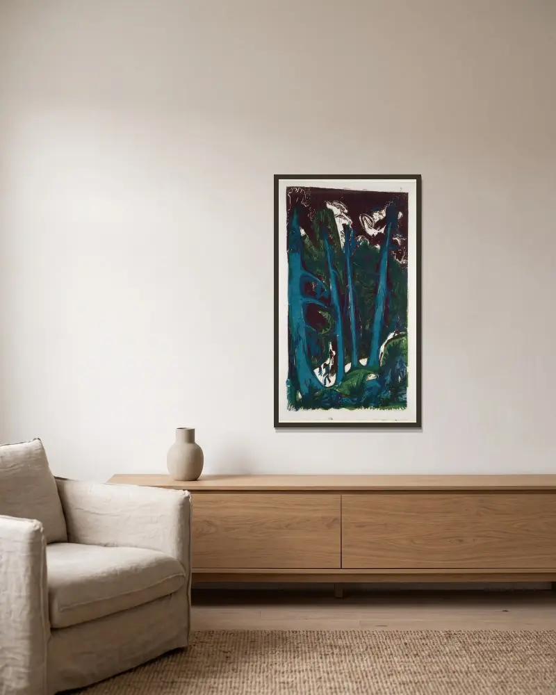 Jodły, Ernst Ludwig Kirchner w ramie na ścianie