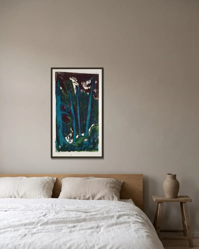 Jodły, Ernst Ludwig Kirchner w ramie na ścianie