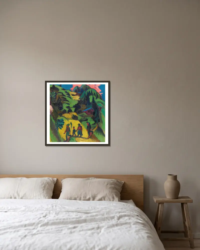 Navracející se žoldnéř, Ernst Ludwig Kirchner v rámu na stěně