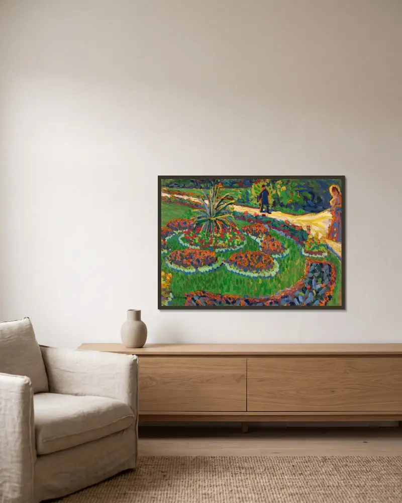 V parku, Ernst Ludwig Kirchner v rámu na stěně