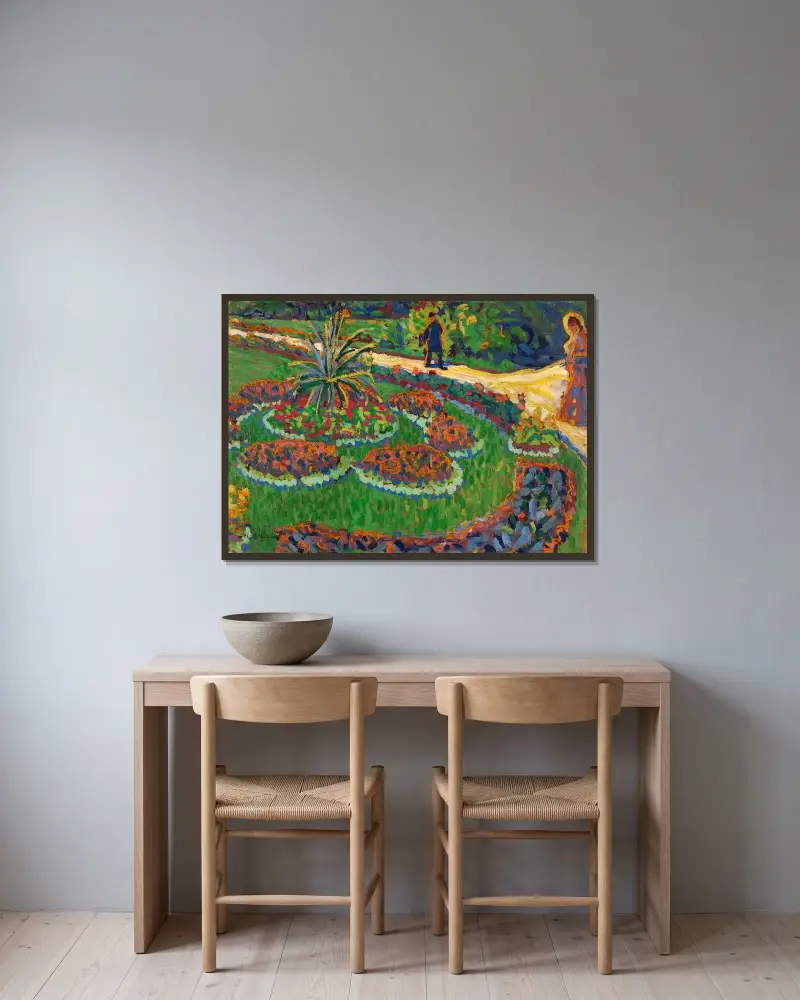 V parku, Ernst Ludwig Kirchner v rámu na stěně