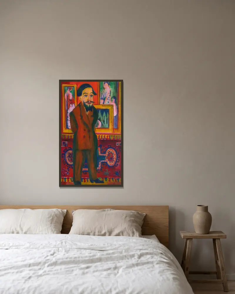 Portrét L. Schamese, Ernst Ludwig Kirchner v rámu na stěně