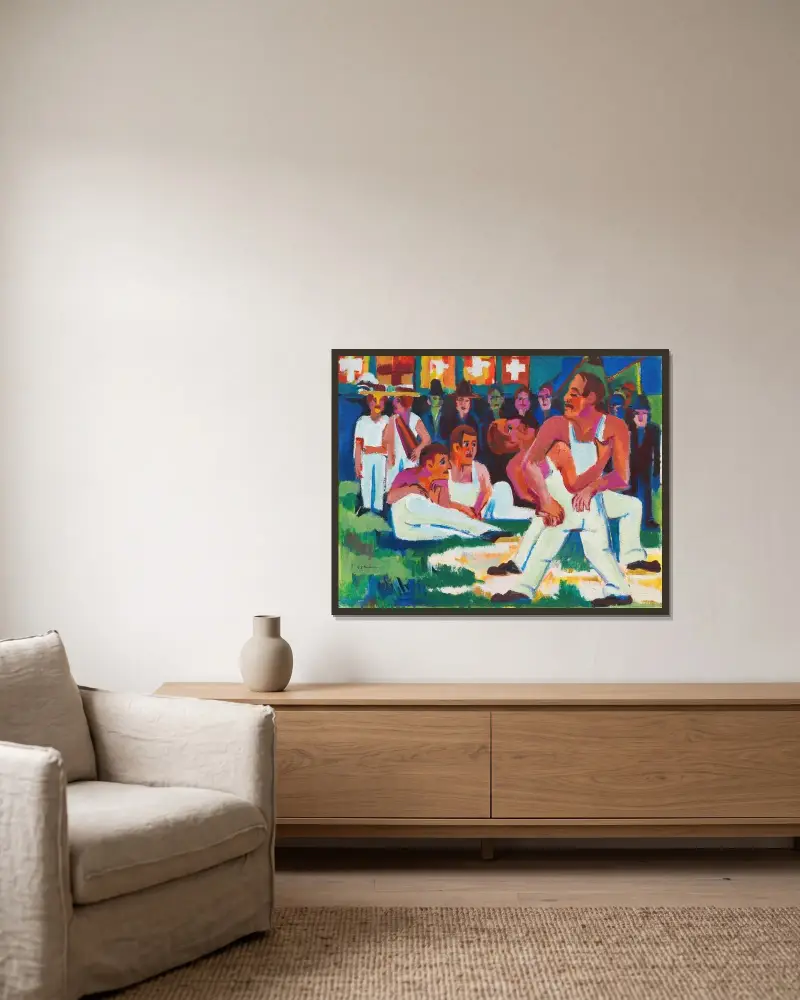 Dzwonienie, Ernst Ludwig Kirchner w ramie na ścianie