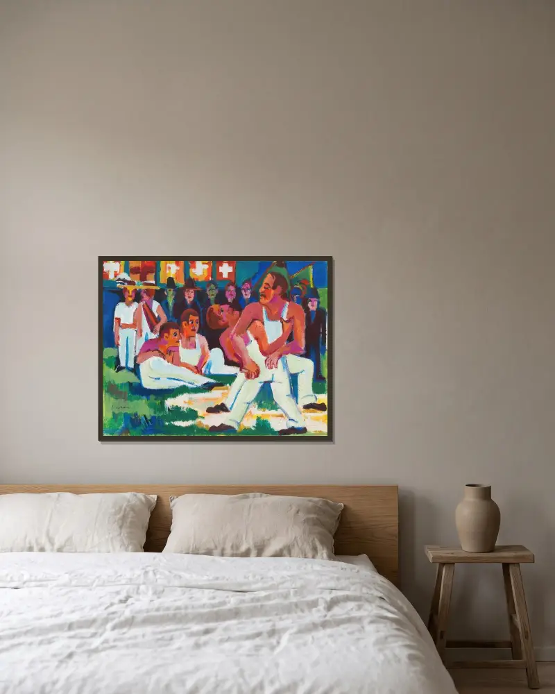 Dzwonienie, Ernst Ludwig Kirchner w ramie na ścianie