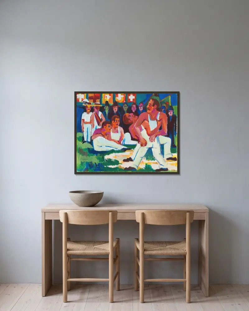 Dzwonienie, Ernst Ludwig Kirchner w ramie na ścianie