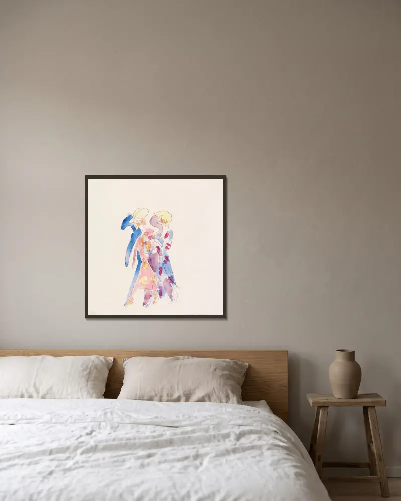 Tänzerinnen von Ernst Ludwig Kirchner gerahmt an einer Wand