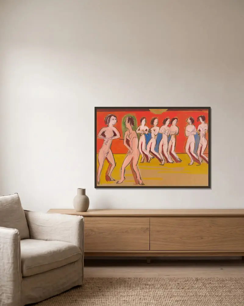 Taneční škola Wigman, Ernst Ludwig Kirchner v rámu na stěně