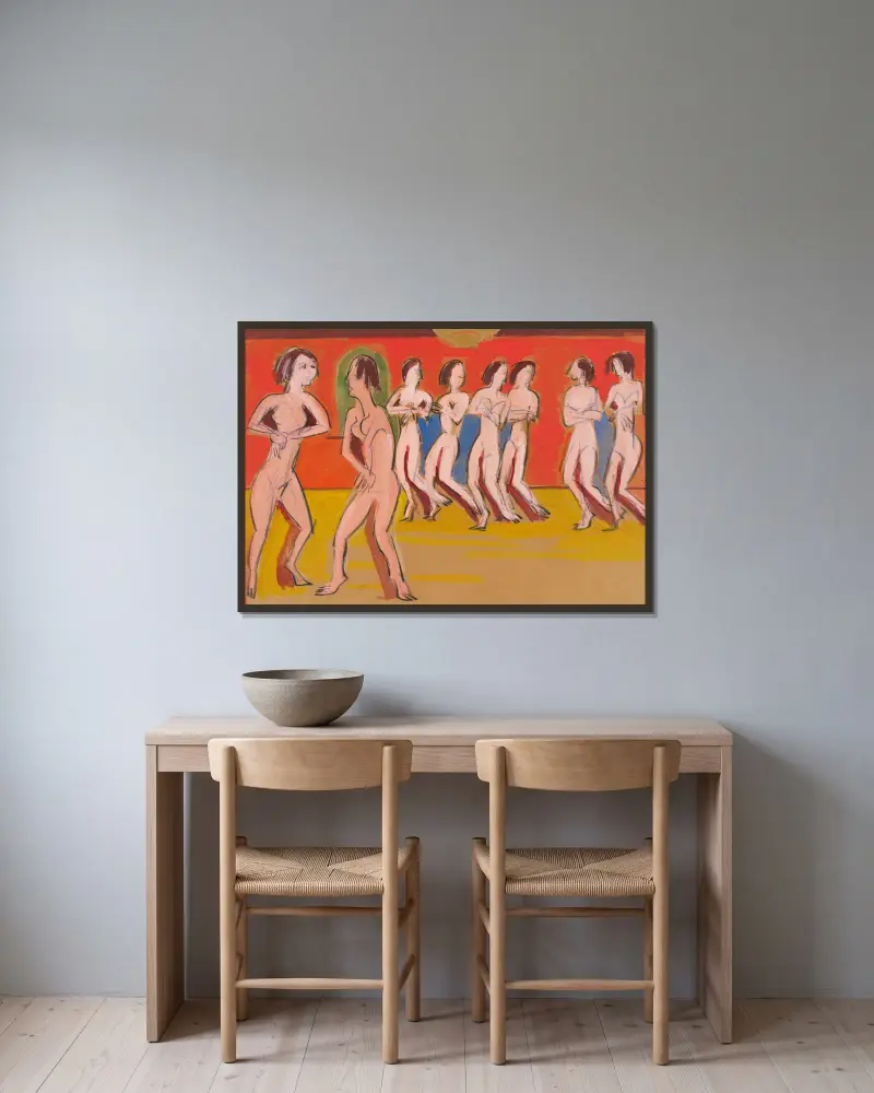 Taneční škola Wigman, Ernst Ludwig Kirchner v rámu na stěně