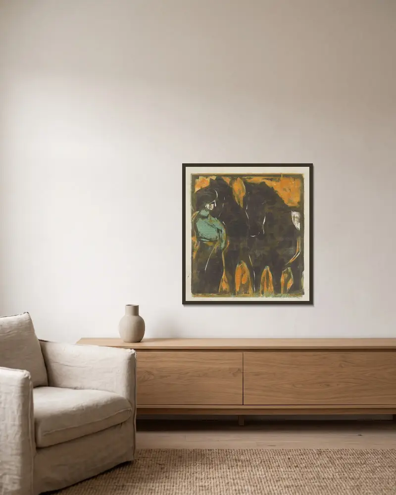 Tattersall von Ernst Ludwig Kirchner gerahmt an einer Wand