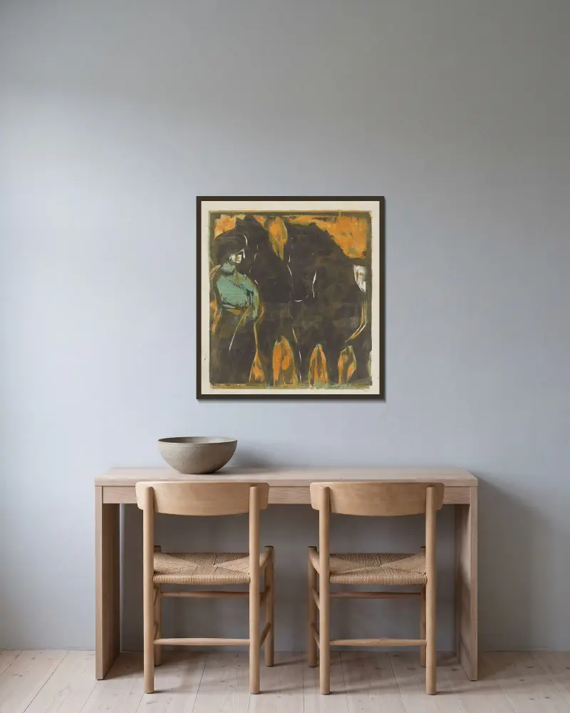 Tattersall von Ernst Ludwig Kirchner gerahmt an einer Wand