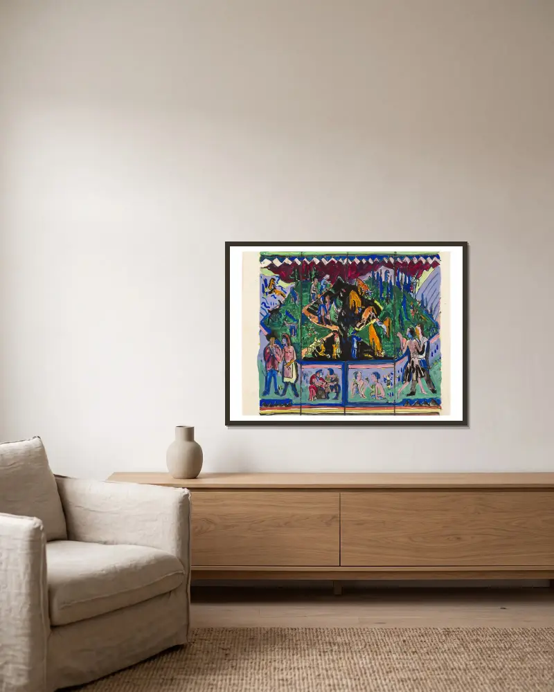 The Life (Hagemann Design), Ernst Ludwig Kirchner v rámu na stěně
