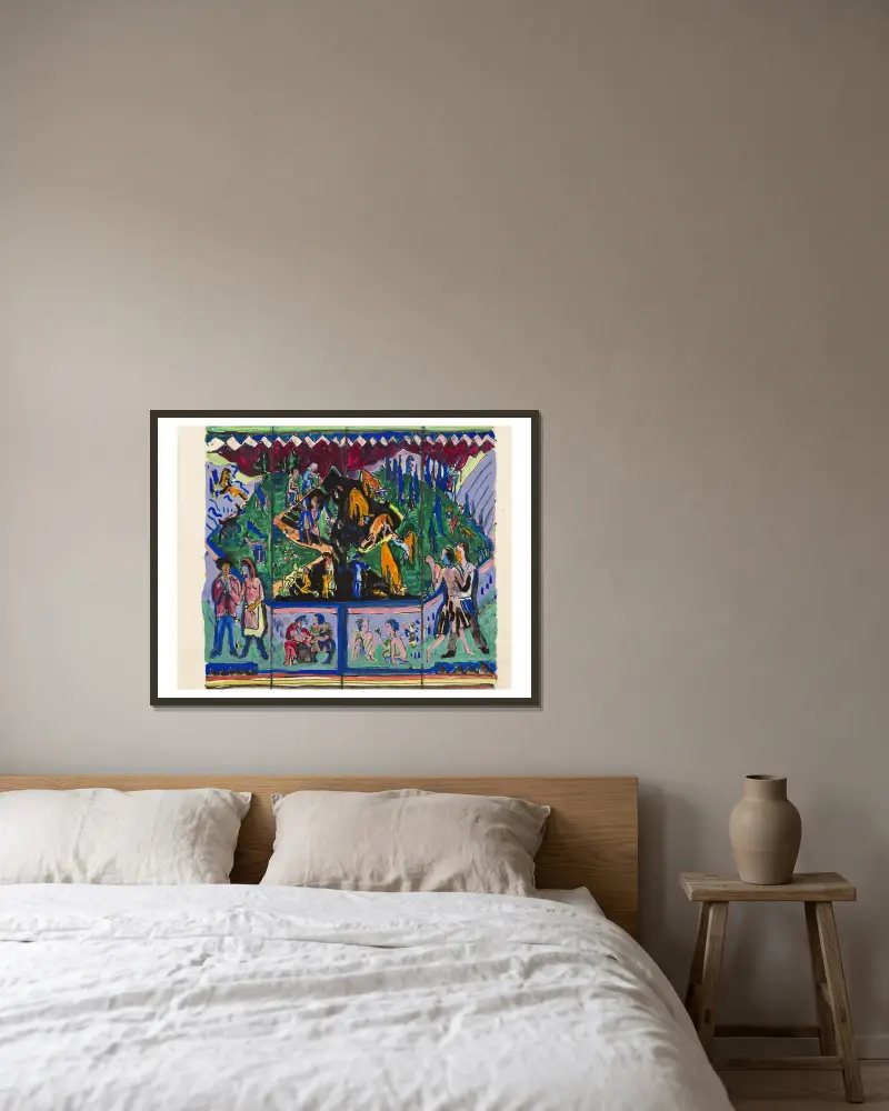 The Life (Hagemann Design), Ernst Ludwig Kirchner v rámu na stěně