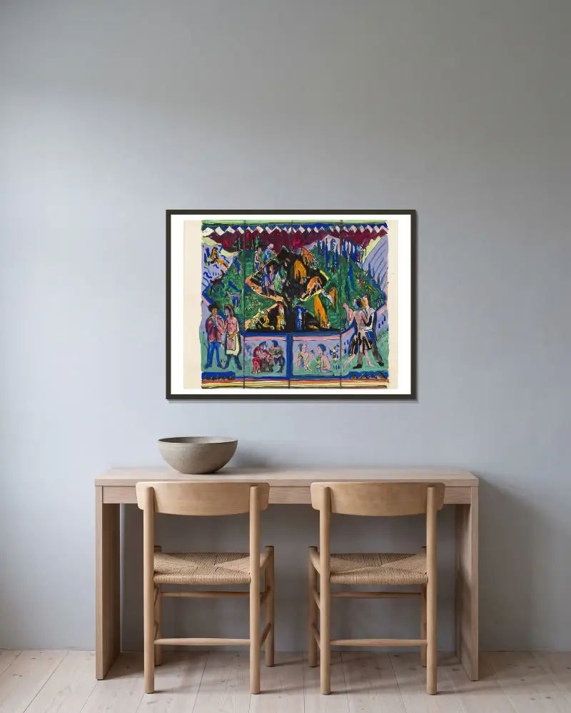 The Life (Hagemann Design), Ernst Ludwig Kirchner v rámu na stěně