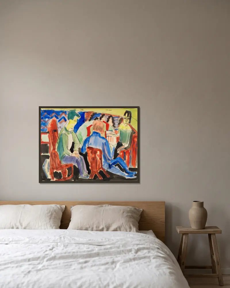 Zábava, Ernst Ludwig Kirchner v rámu na stěně