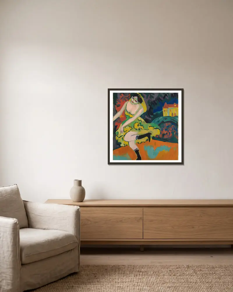Varietédansös, Ernst Ludwig Kirchner v rámu na stěně
