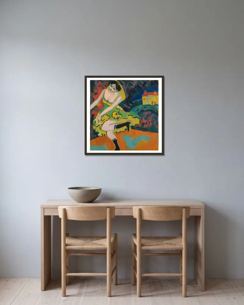 Varietédansös, Ernst Ludwig Kirchner v rámu na stěně