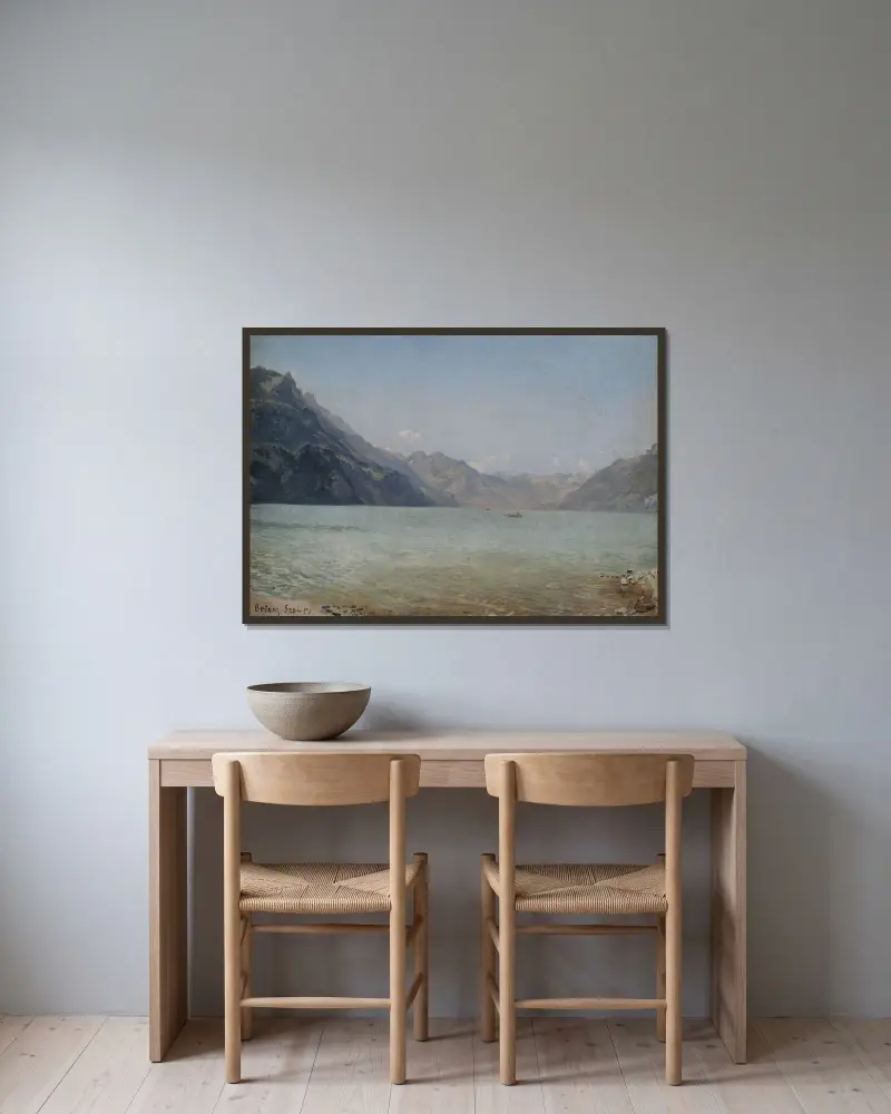 Am Brienzer See von Ludwig Knaus gerahmt an einer Wand