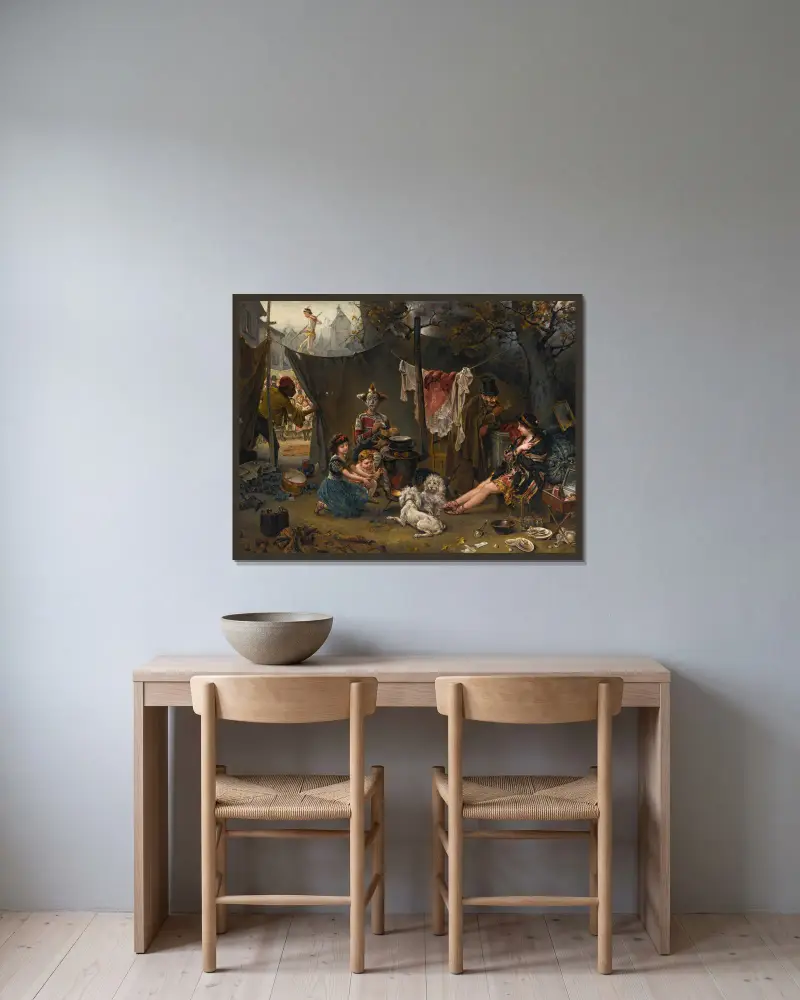 Za oponou, Ludwig Knaus v rámu na stěně