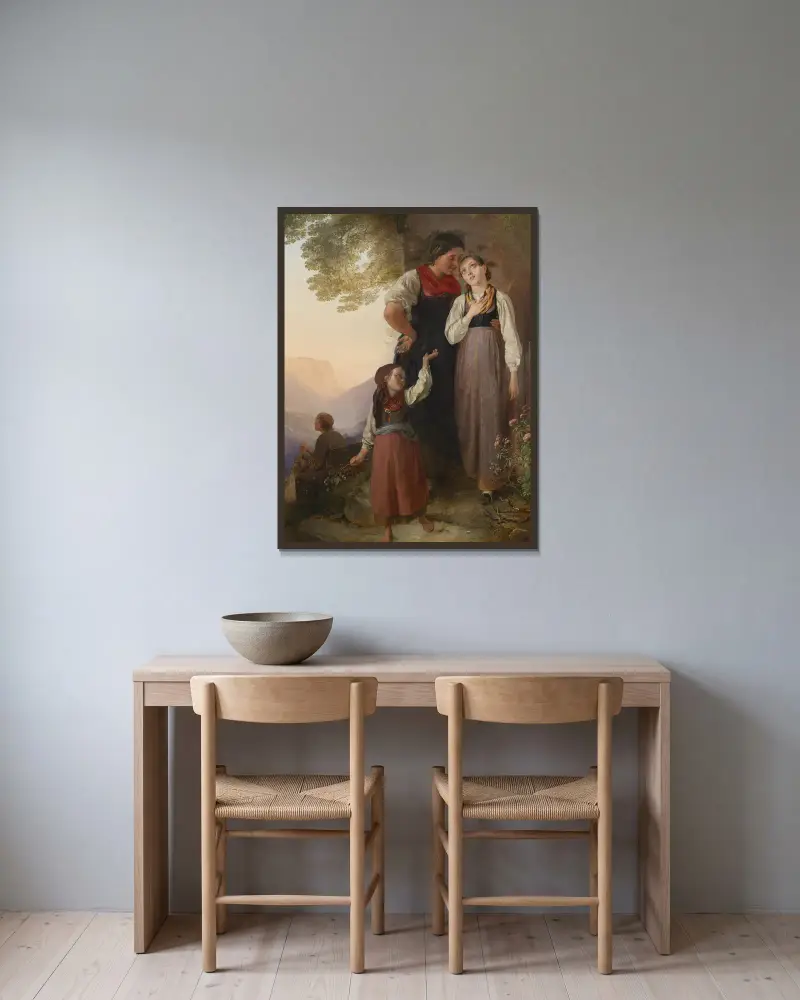 Der Abschied, Ludwig Knaus v rámu na stěně